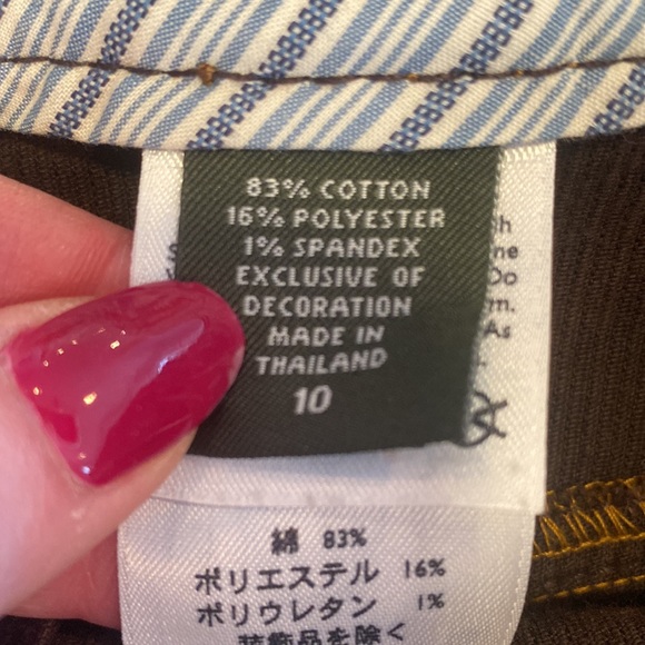 Y2K Corduroy Skirt Vintage Chocolate Brown EDDIE BAUER A-Line Mid Length Size 10 - Picture 6 of 8